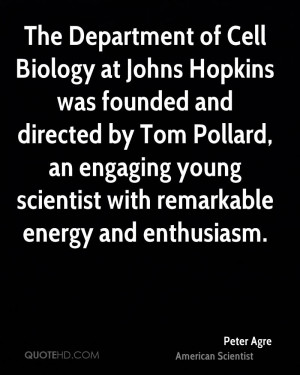 The Department of Cell Biology at Johns Hopkins was founded and ...