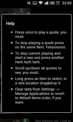 An audible quotes application featuring your favorites Star Wars ...