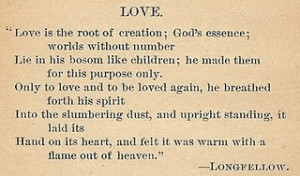 Longfellow quote about love