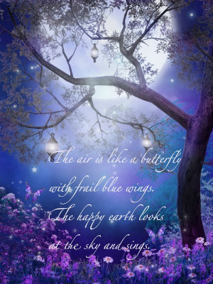 Beautiful Blue Air Butterfly Quote