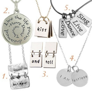 Cute Inspirational Sayings Necklaces