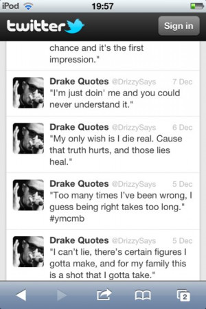 drake, drizzy, quote, swag, take care, twitter, ymcmb