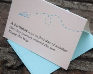 ... quote, letterpress printed, eco-friendly, with paper airplane