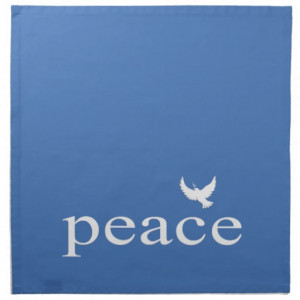 Blue Inspirational Peace Quote Napkins