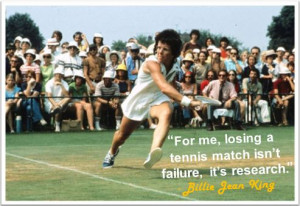 Billie Jean King #Tennis #Athlete #Sports #Quotes #Research