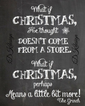 Grinch Christmas quote Chalkboard style by 3dkdesign on Etsy, $1.99