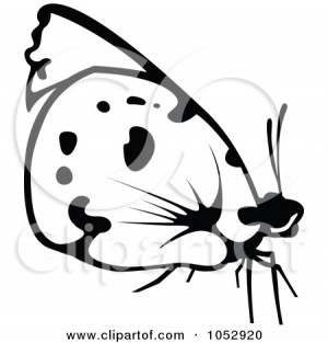 ... Royalty Free Vector Clip Art Illustration Of A Black And White Flying