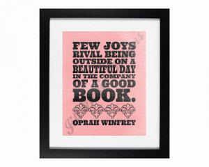ETSY SHOP: PRINTABLE: Good Book Quote by Oprah Winfrey with Optional ...