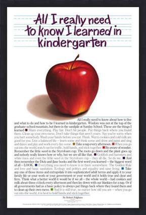 ... image with All I Really Need To Know I Learned In Kindergarten Quotes