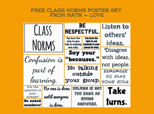 Free Class / Group Work Norms Posters