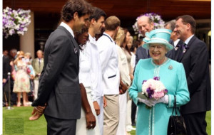 ... the man.. Queen Elizabeth II visits Wimbledon for 1st time in 33 years