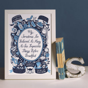 homepage > LUCY LOVES THIS > ALICE IN WONDERLAND, FAMOUS QUOTES PRINT