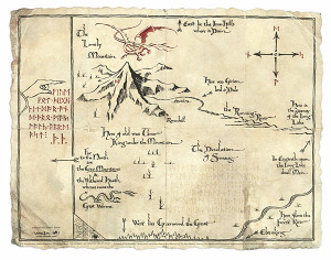The Hobbit: Thorin's Map Parchment Art Print
