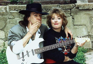 SRV white guitar with 