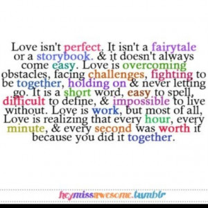 Love isn't perfect