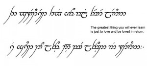 gorgeous Elvish quote about love ♥