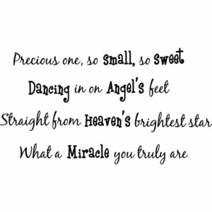Precious One So Small So Sweet, Nursery Wall Lettering Quote