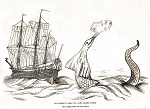 Vintage Clip Art- Sea Serpent