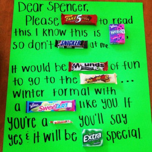 Cute way to ask someone to winter formal