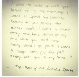Nicholas Sparks, The Best of Me (can't wait for the movie version of ...