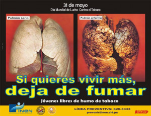 Mayo Mundial Sin Tabaco Inen Afiches