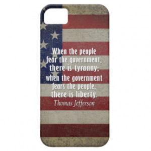 Thomas Jefferson Quote on Liberty and Tyranny iPhone 5 Covers