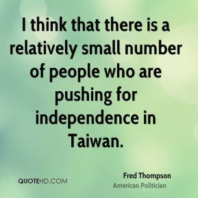 Fred Thompson - I think that there is a relatively small number of ...