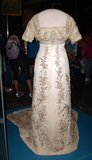 Helen Taft's inaugural gown. The first one to be donated. And I got to ...