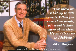 From a letter written by Mr. Rogers to a fan named Jason in 1987: