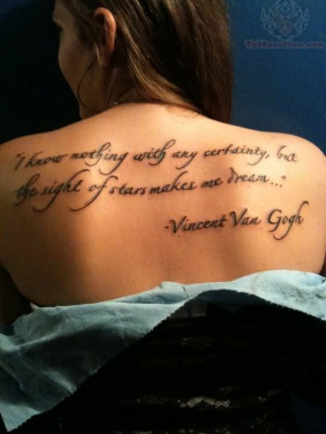 Buddhist Quotes Tattoos Dream quote tattoo on back