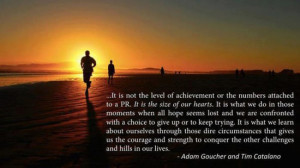 Runner Things #2635: It is not the level of achievement or the numbers ...