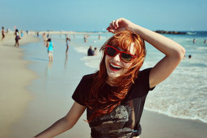 cute, ginger, girl, glasses, grunge, hair, happy, hipster, photograpy ...