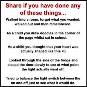 Share if you have done any of these things...