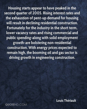 Housing starts appear to have peaked in the second quarter of 2005 ...