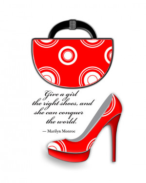 Red High Heels Fashion Purse Style Quote Print 8 x 10 - Conquer The ...