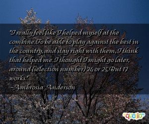 really feel like I helped myself