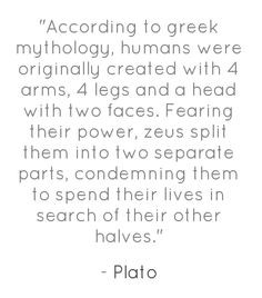... greek mythology, humans were originally created with 4 - Pin A Quote
