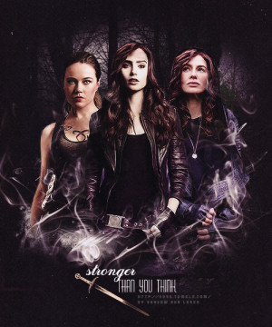 ... posted this amazing poster featuring Isabelle, Jocelyn and Clary