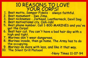 10 Reasons to love the Marine Corps.