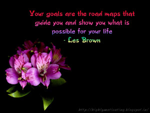 Les Brown Quote Wallpaper on Goal Setting