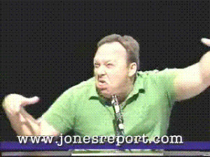 Alex Jones during his videocasted radio show webstreamed live on the ...