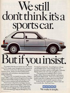 Funny Honda Civic Quotes Vintage 1970's honda civic