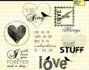 Valentine Sayings - Words of Love - Scrapping Quotes - 7 Digital ...