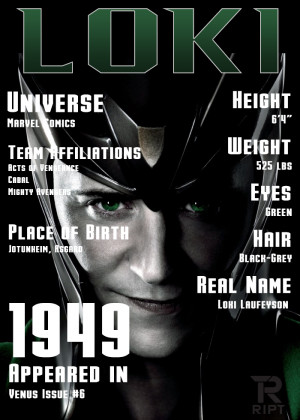 RIPT T-Shirts: Loki (Loki Laufeyson) Supervillain Spotlight