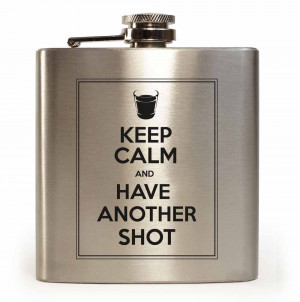 Hip flask - 6oz - Stainless Steel - Mat Brushed Silver for Special ...