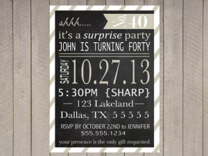 32. Printable Adult Birthday Invitation PDF or JPG | via TheClassicOwl