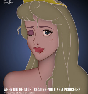 By portraying Disney princesses as victims of domestic violence, I'm ...