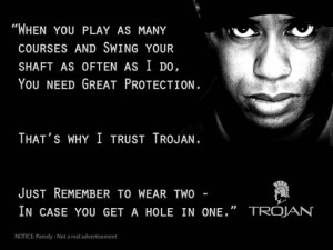Tiger Woods Funny Trojan Condom Ad2