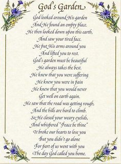 in lieu of my mom and dad in heaven more dear daddy god gardens ...