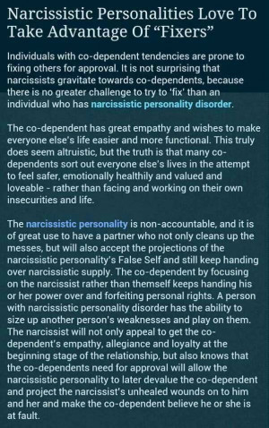 ... being an ideal target to a person, like the narcissist who exploits